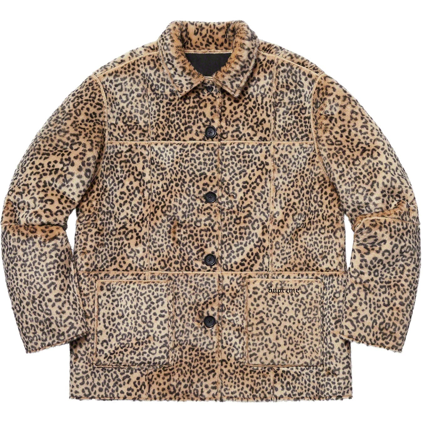 Reversible Faux Suede Leopard Coat view 16